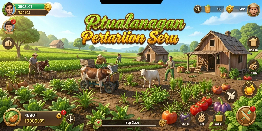 Tangkapan layar utama 380SLOT dengan gameplay pertanian yang menarik.