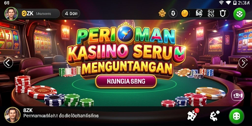 Tampilan gameplay seru di 8ZK dengan berbagai pilihan permainan Kasino.