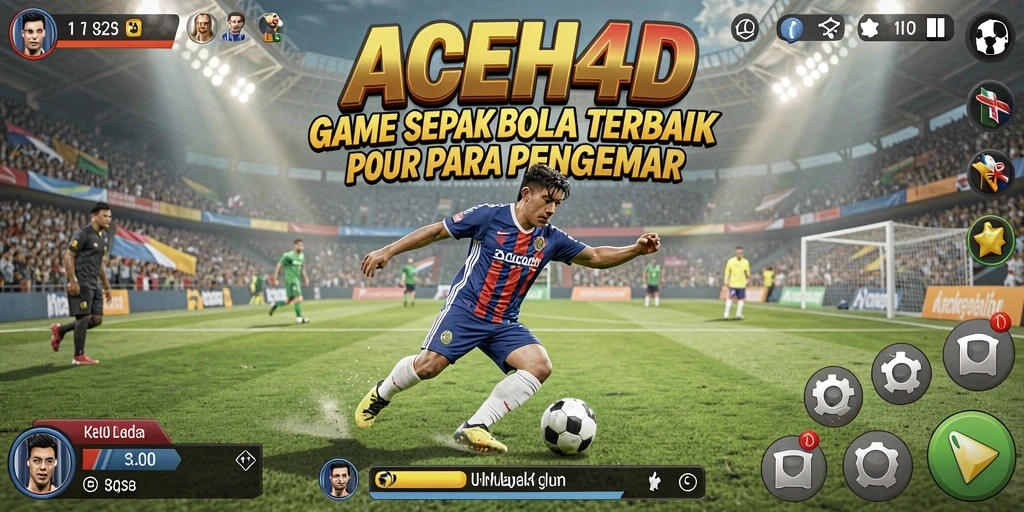 Tampilan gameplay ACEH4D yang seru dan menegangkan dalam pertandingan sepak bola.