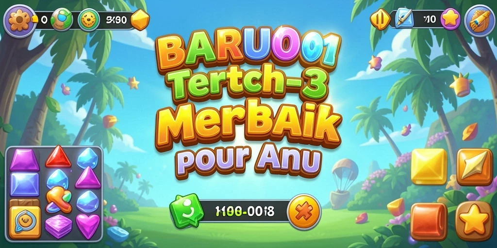 Screenshot BARU01 menunjukkan gameplay seru dari permainan Match-3.
