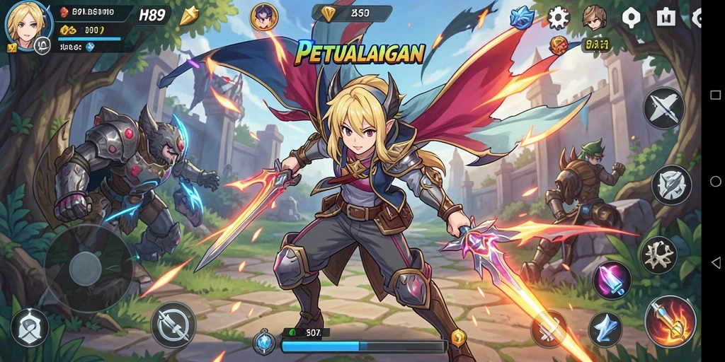 Screenshot menampilkan aksi seru dan grafis memukau H89.