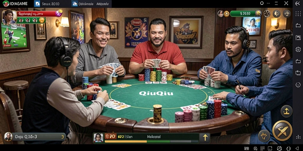 Tampilan menarik dari gameplay QiuQiu di IDAGAME.