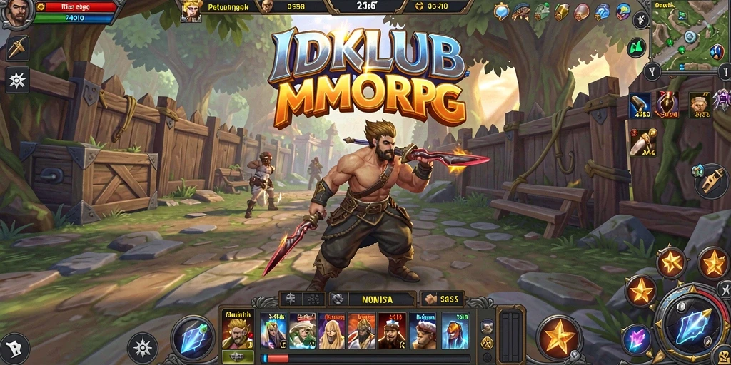 Screenshot utama yang menunjukkan aksi seru dalam permainan MMORPG.