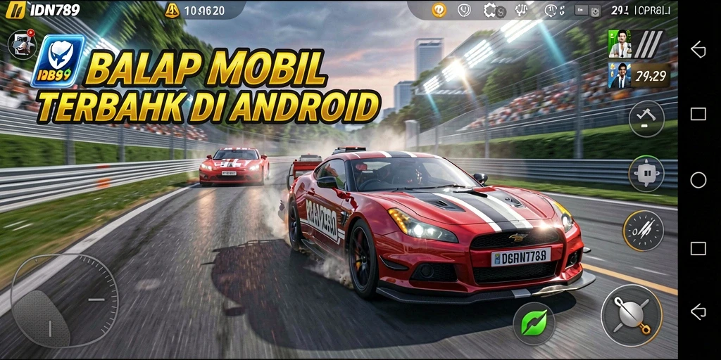 Gameplay IDN789 menampilkan balapan yang menegangkan dan mobil kencang.