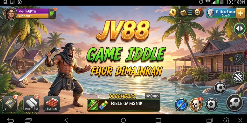 Screenshot gameplay JV88 menampilkan karakter dan mekanisme Idle yang menarik.