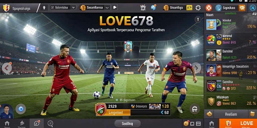 Tampilan gameplay taruhan olahraga di LOVE678 yang menarik.