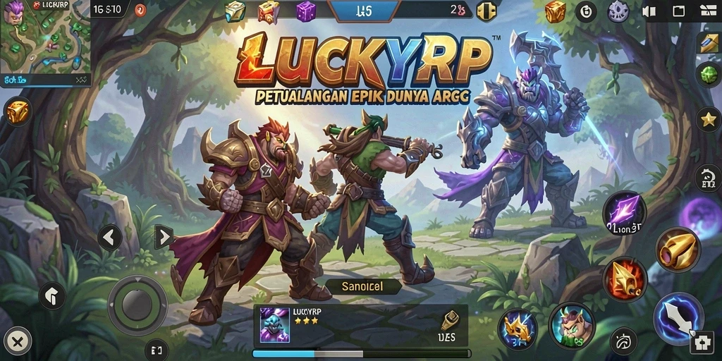 Screenshot LUCKYRP menampilkan pertempuran dinamis dan grafis yang memukau.