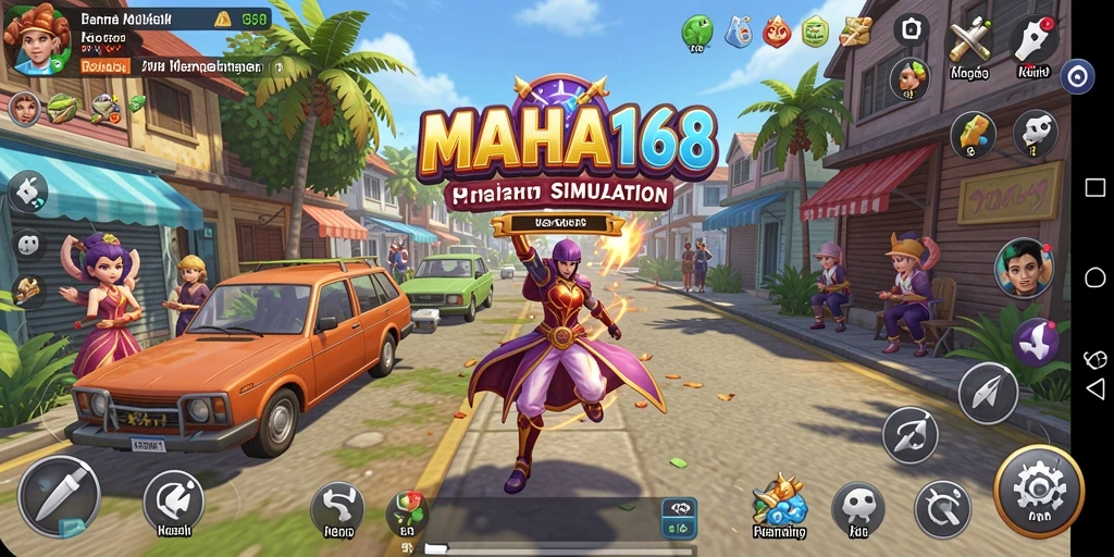 Tampilan gameplay seru dari MAHA168, menyajikan berbagai skenario Simulation.