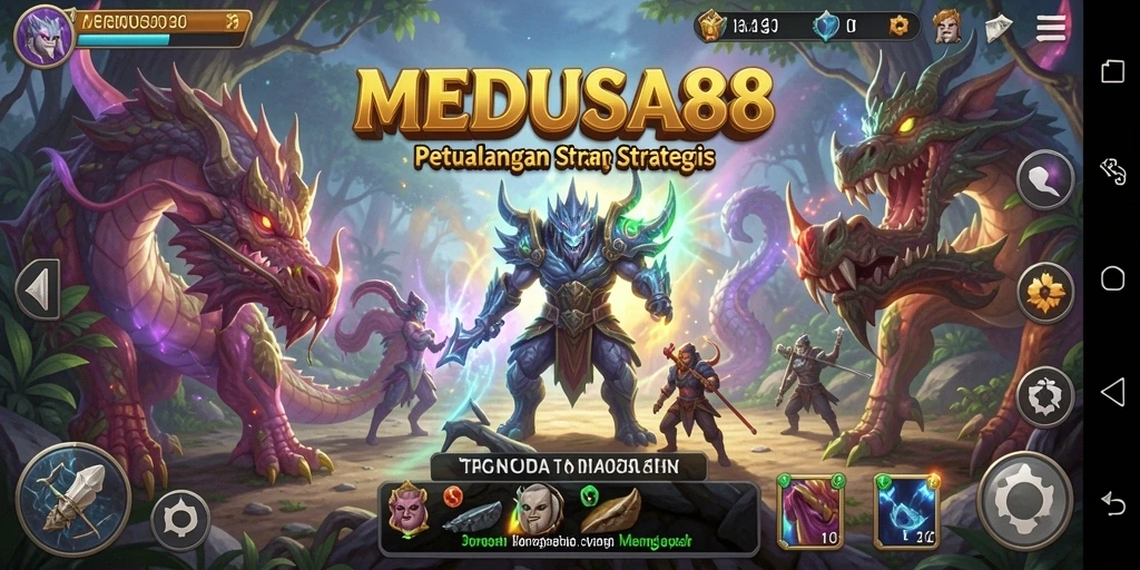 Tampilan menarik dari gameplay strategis MEDUSA88.