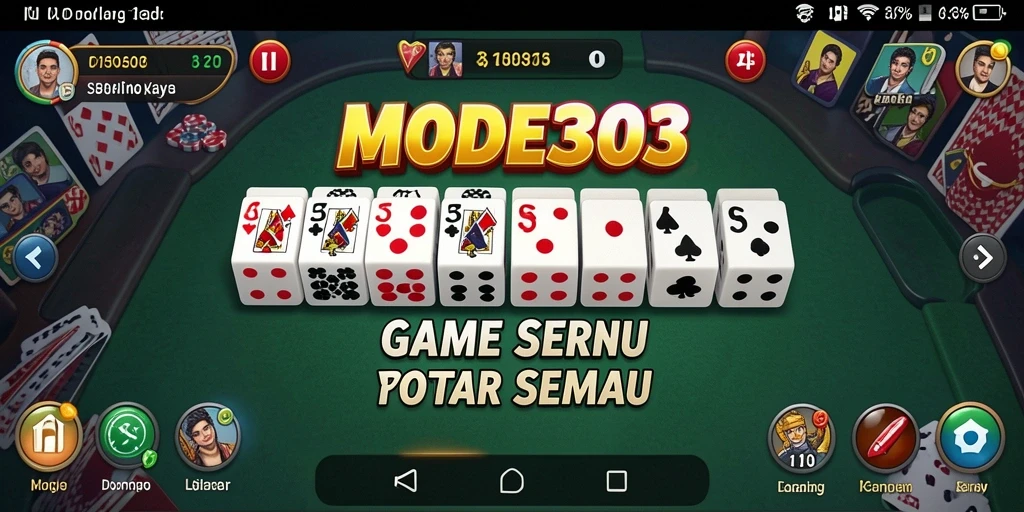 Tampilan menarik dari gameplay Domino di MODE303.