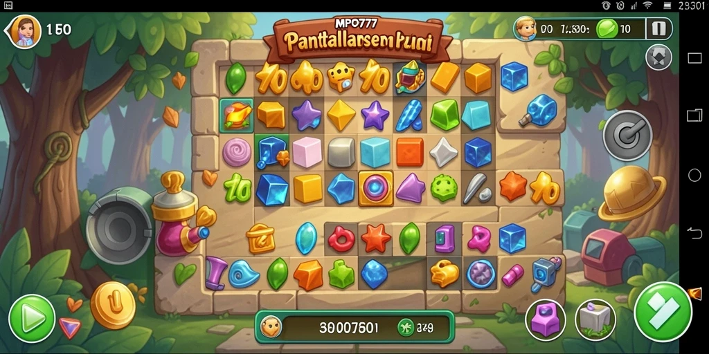Tampilan gameplay menantang dalam MPO777 yang melibatkan pemecahan puzzle.