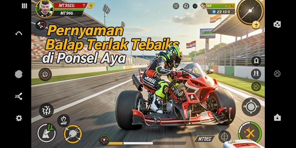 Tampilan gameplay Racing yang mendebarkan di MT966.