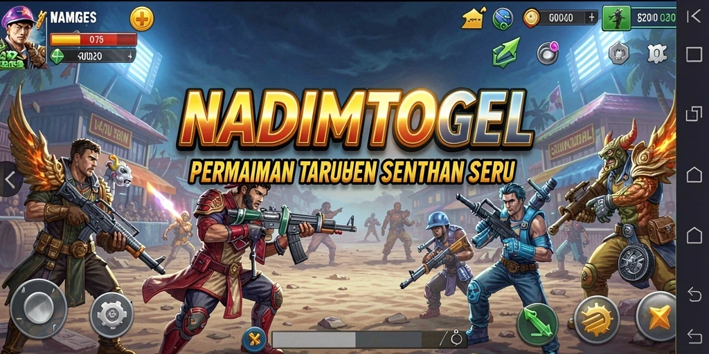 Screenshot menampilkan gameplay seru dari NADIMTOGEL dengan elemen TPS.
