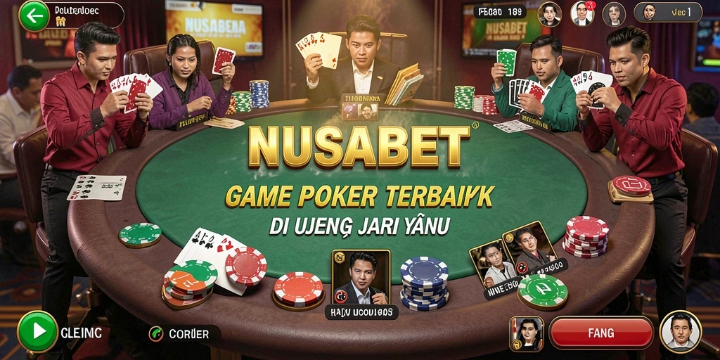 Screenshot NUSABET yang menampilkan gameplay Poker yang seru dan interaktif.