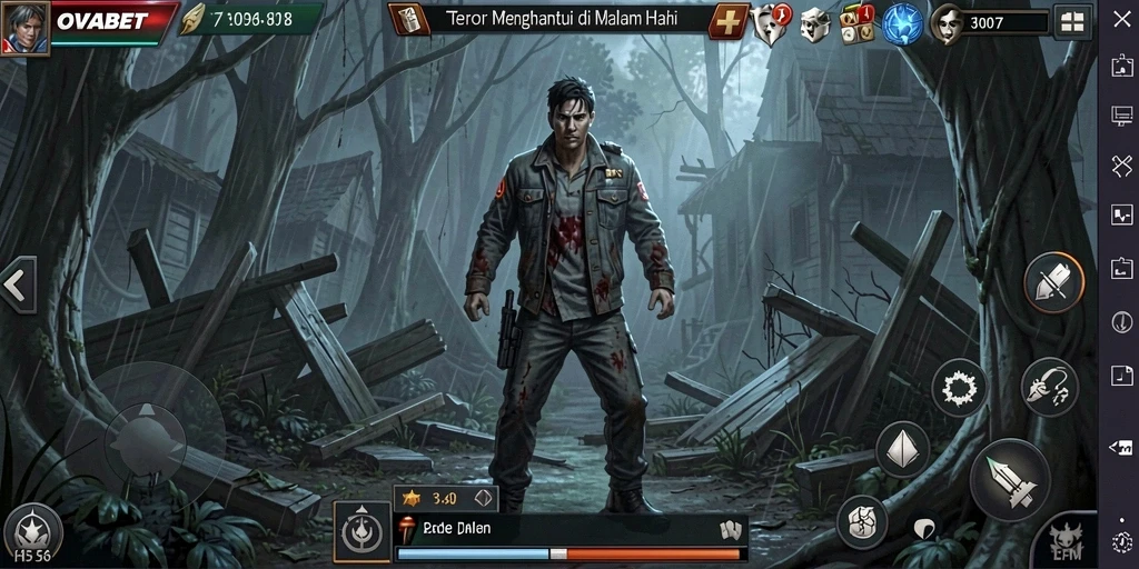 Screenshot OVABET menampilkan suasana mencekam dalam gameplay Horror.