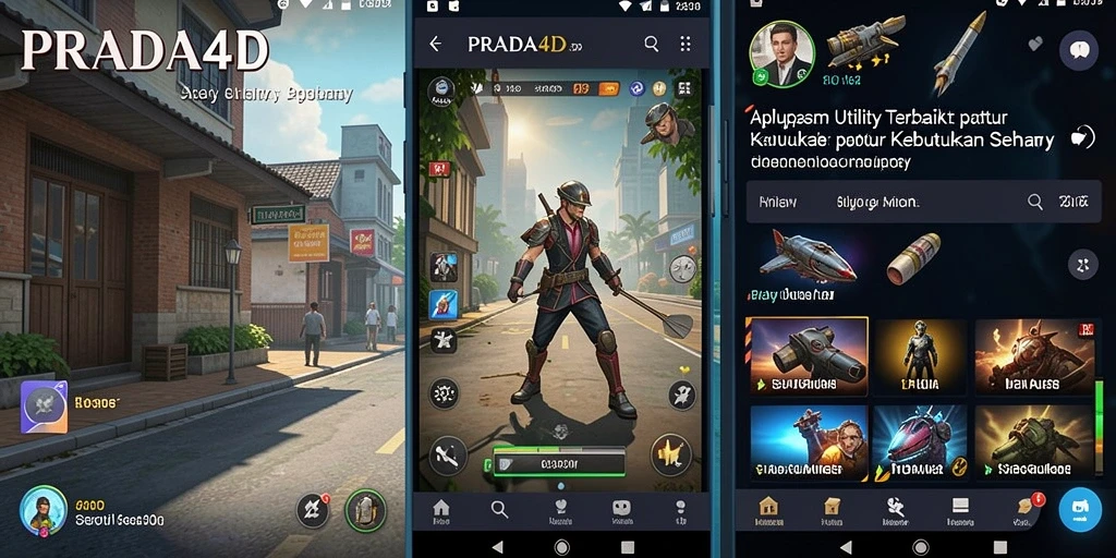 Tampilan screenshot utama PRADA4D yang menunjukkan fitur-fitur Utility.