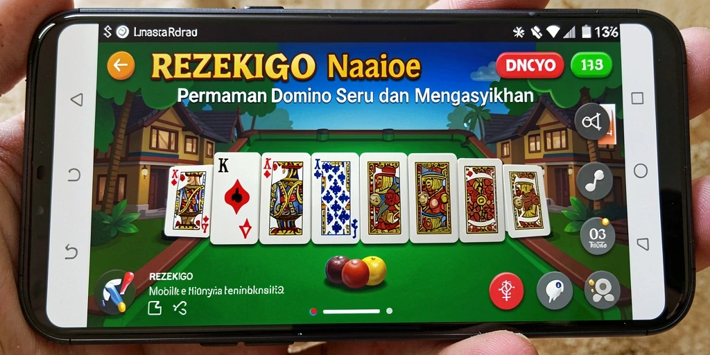 Tampilan gameplay seru di REZEKIGO dengan variasi mode Domino.