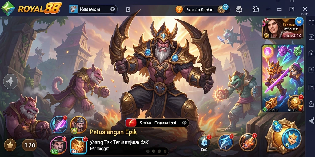 Tampilan gameplay ROYAL88 yang menampilkan aksi mengasyikkan dalam petualangan.