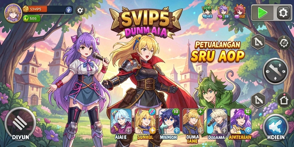 Gameplay menarik dan dunia anime yang luas dalam SVIP5.