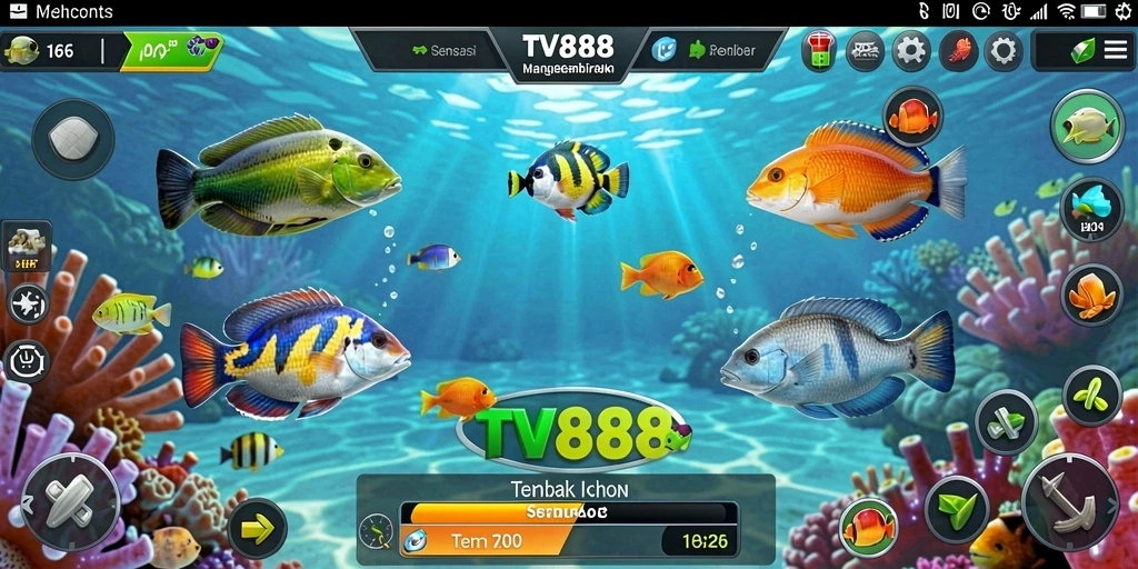 Gameplay Tembak Ikan yang penuh warna dan menantang di TV888.